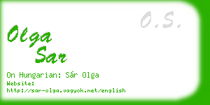 olga sar business card